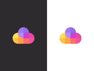 Cloud / logo design abstract cloud color mark poly print storm symbol