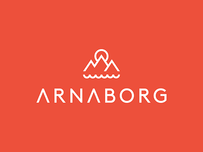 Arnaborg holistic horse care identity logo mountain outdoor sun water