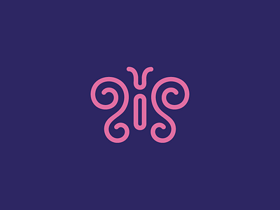 Butterfly / logo design beauty bug butterfly curl fashion logo mark organic ornament symbol