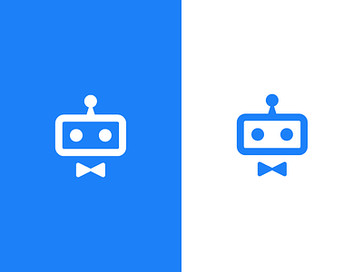 robot / logo design bow tie help help desk helper mark mascot robot servant suppport symbol