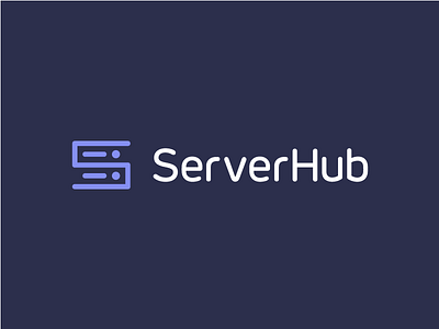 ServerHub / logo design hub identity lettermark mark modem s server symbol