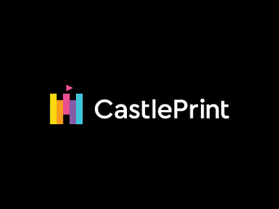 print / castle / logo design