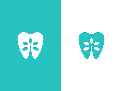 Teeth / logo design dental grow icon implant natural plant strong symbol teeth tooth tree