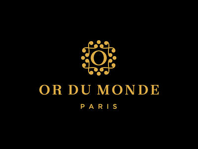 Or du monde / logo design abstract elegant identity jewelry lettermark logo