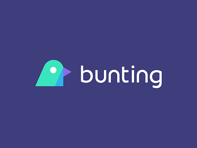 Bunting / bird / logo design bird bunting ecommerce iconic head logo mark painted symbol