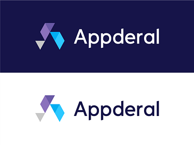 appderal / logo design a app application branding data identity lettermark logo logo design mobile