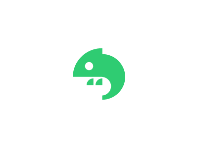 chameleon / D / logo design animal chameleon d geometric icon logo mark mascot symbol