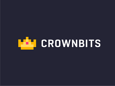 Indie / crown / logo design bit bits branding crown gaming indie indie game logo mark
