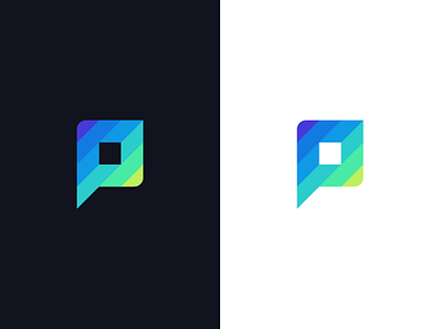 Plasticity / logo design ai artificial intelligence branding data language lettermark logo p