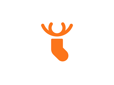 Sock / deer / logo design animal deer horns logo mark mascot moose sock socking symbol