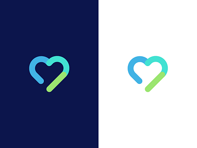 heart / health / connectivity / logo design