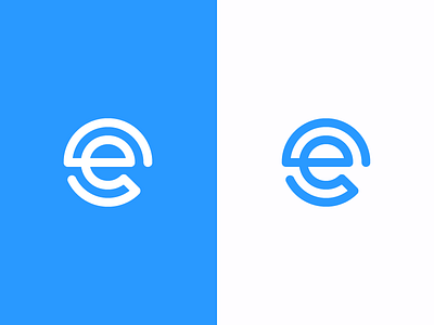 e / logo design