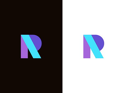 R / logo design abstract color lettermark logo mark r symbol