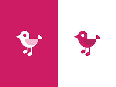 Bird / music / note / logo design bird branding geometric logo mascot music note