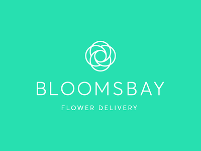 Bloomsbay / logo / design bloom flower identity. logo mark symbol