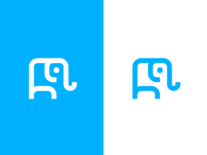 elephant / logo design by Deividas Bielskis on Dribbble