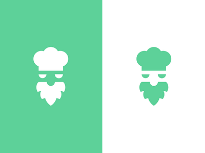 cavemen / chef / paleo / logo design beard cavemen chef diet face food human logo mark poleo symbol