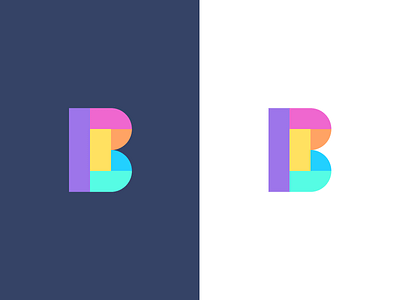 B / logo design abstract b branding collection color colour conection construction fresh geometric geometry identity lettermark lgo design palette puzzle set shape startup symbol