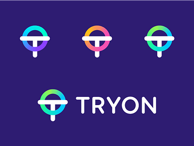 TryOn / hanger / logo design apparel branding clothing. fashion fresh identity logo monogram symbol t to tryon