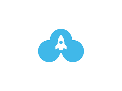 Sky / rocket / logo design cloud icon launch launcher logo negative space rocket sky space startup symbol technology