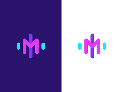 Music / logo design ai artificial inteligence audio lettermark listen logo m modern logo music phonic play sound sound system soundrack startup wave