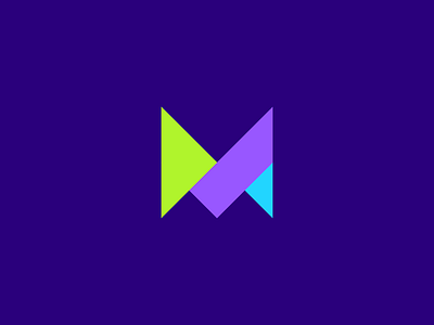 M / logo design abstract identity letter lettermark logo m modern music play symbol