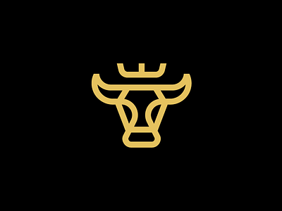 Bull / logo design animal beef bull cattle cow crown diet food line logo mark mascot meat ox premium symbol