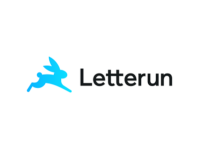 Letterun / logo design branding bunny fast hare icon identity letter logo mascot rabbit run speed symbol