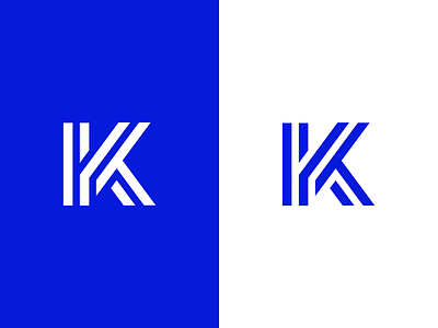 K / logo design abstract art escher k lettermark logo mark symbol