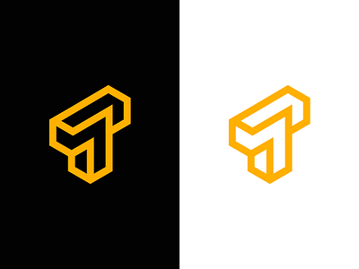 T / puzzle / logo design