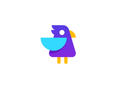 bird / logo design bird bird logo cute eagle friendly geometric logo gradient icon identity mascot modern modern art subtle wings