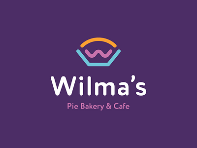 wilma's / W / bakery / logo design bake bakery branding cafe food logo monoline pie restaurant w