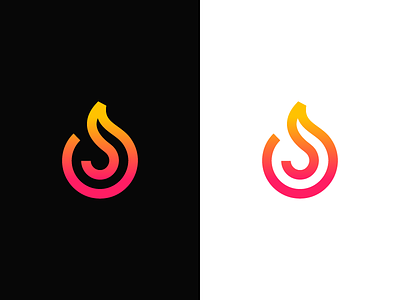 Fire / track / logo design blaze bonfire branding fire flame flare glow gradient heat hot identity logo luminance monoline road s sport sprint track way