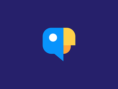 Parrot / chat bubble/ logo design