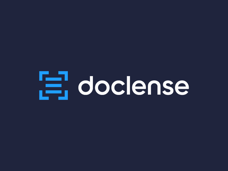 doclense, photo scanner, logo design custom typography flat type typography logo dock icon doc scanner scan target negative space camera photo frame photo frame documents document doclense