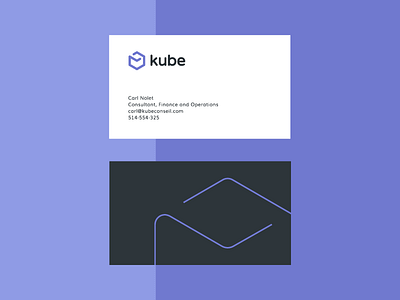Kube box branding consult consulting cube icon kube logo stationery