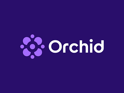 Orchid band website bandwidth bloom blossom connection crypto cryptocurrency data digital ethereum flower internet logo negative space o orchid orchidea tech technology techy vpn