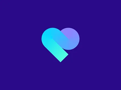 Heart logo abstract amor branding date geometric gradient color heart identity lettermark like logo designer love luv mark minimal path road simple startup symbol