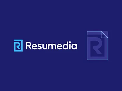 Resumedia arrow assignment branding branding and identity carrer cv job jobseek line logo minimal modern office paper play publish r logo resume smart vacancy