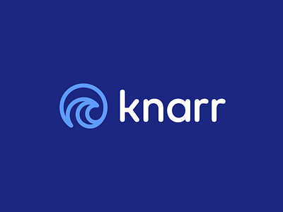 Knarr wave logo analytics branding data flat logo iconic logo monoline naval ocean organic rush sea software startup stream surf technology vector visual identity water wave