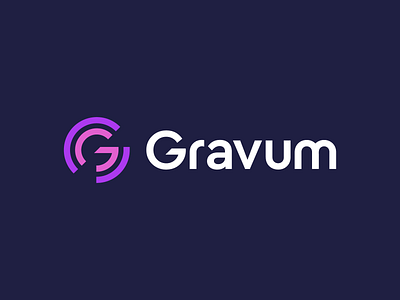 Gravum abstract branding data design development geometric identity lettermark logo mark modern software symbol tech technology