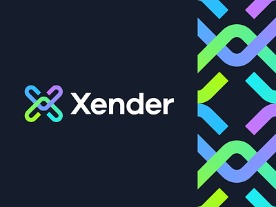 xender abstract app logo arrow arrows branding connect connection file files fresh gradients identity mark modern pattern share sharing symbol xerox