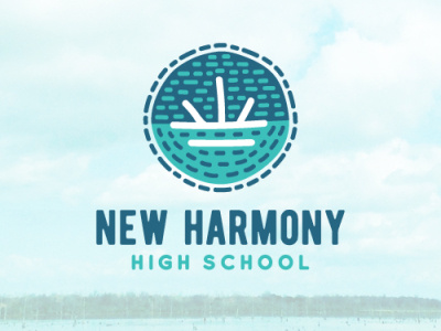 New Harmony High School branding design illustration logo design typography vector website