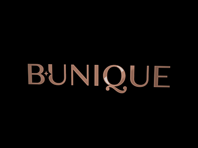 Bunique Logo Animation animation beauty brand branding clinic gif gold logo logotype motion saloon stylist