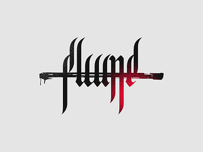 119409 - Flume brand calligraphy concept flume logo portfolio street fashion typography