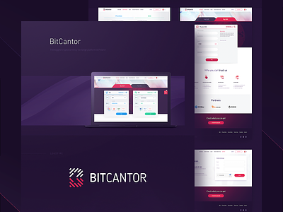 BitCantor bitcoin blockchain branding cryptocurrency exchange interaction design logo ui deisgn ux design