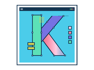 Letter K illustration design