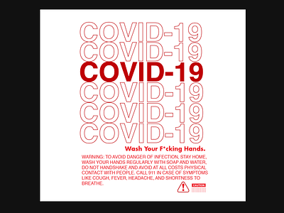 Covid 19 "Thank You" Plastic Bag Style illustration concept coronavirus covid 19 covid19 design font illustration minimal plastic bag style typography
