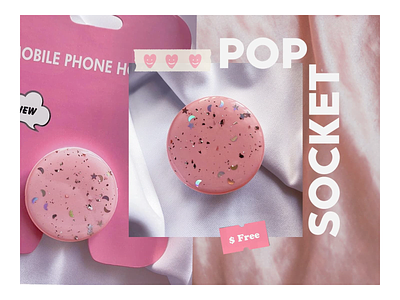 Pop Socket Inspiration art design composition concept dreamy mobile moon pastel photography pink pinky pop pop socket silk social media stars texture