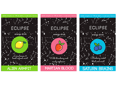 ECLIPSE energy drink can front view alien can colorful drink eclipse energy drink martian planetary saturn